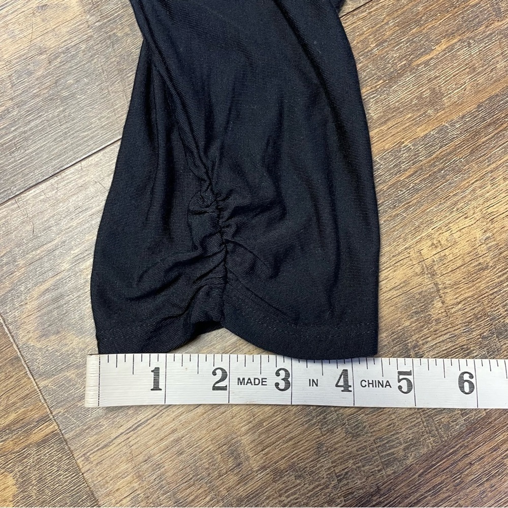 Soma Black Elastic Drawstring Dress Soft 3/4 Sleeves Women’s Medium V Neck - Picture 12 of 13